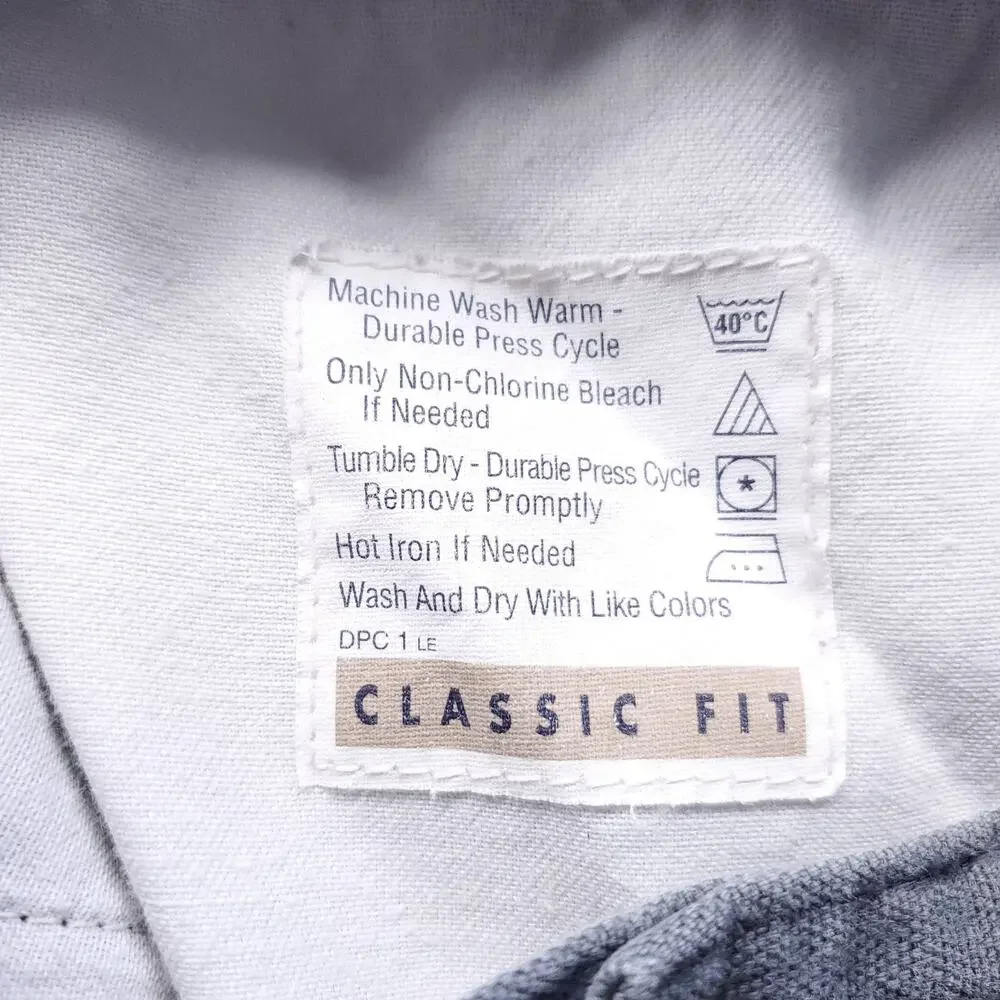 VTG Dockers Pleated Canvas Khakis Men 34x32 Gray Cotton 90s Dad Core‎ Gorpcore